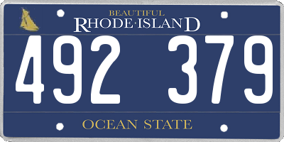 RI license plate 492379