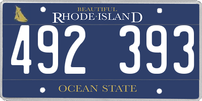 RI license plate 492393