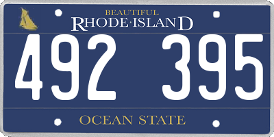 RI license plate 492395