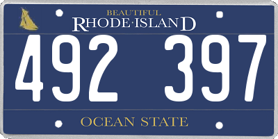 RI license plate 492397