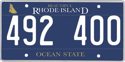 RI license plate 492400