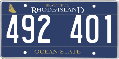 RI license plate 492401
