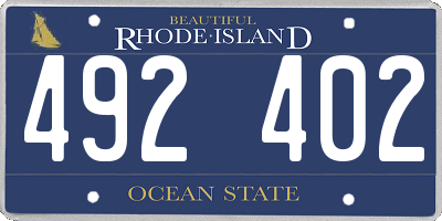 RI license plate 492402