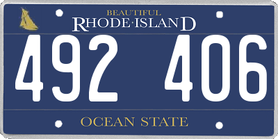 RI license plate 492406