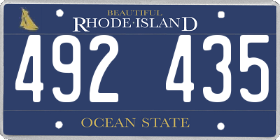 RI license plate 492435