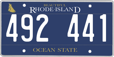 RI license plate 492441