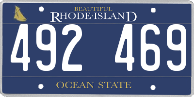 RI license plate 492469