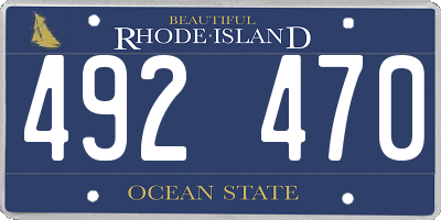 RI license plate 492470