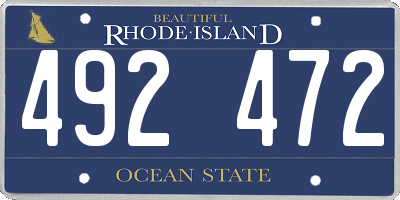 RI license plate 492472