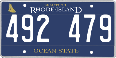 RI license plate 492479