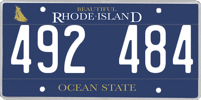 RI license plate 492484