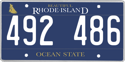 RI license plate 492486