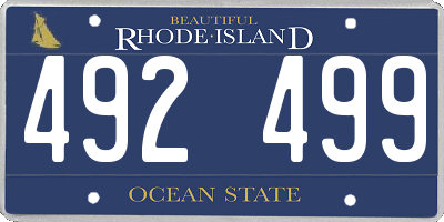 RI license plate 492499