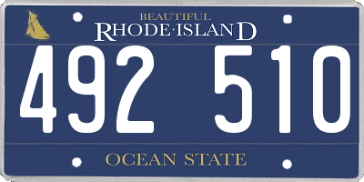 RI license plate 492510