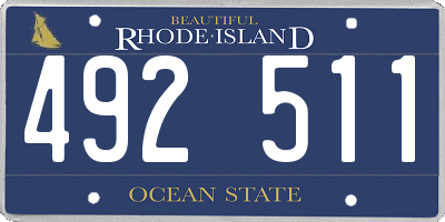 RI license plate 492511