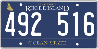 RI license plate 492516