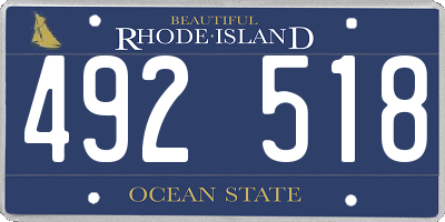 RI license plate 492518