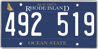 RI license plate 492519