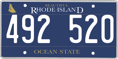 RI license plate 492520