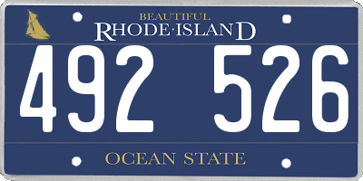 RI license plate 492526