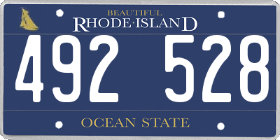 RI license plate 492528