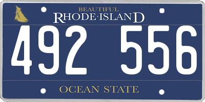 RI license plate 492556