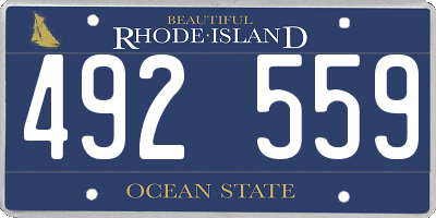 RI license plate 492559