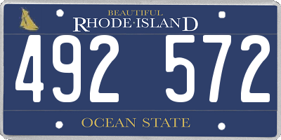 RI license plate 492572