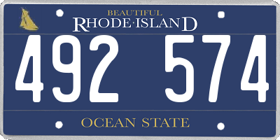 RI license plate 492574