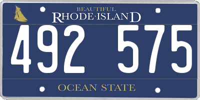 RI license plate 492575