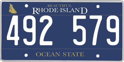 RI license plate 492579