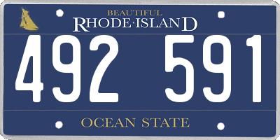 RI license plate 492591