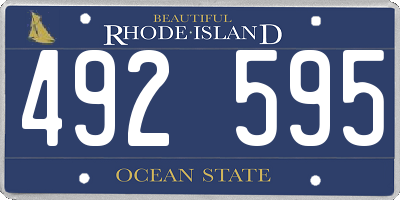 RI license plate 492595