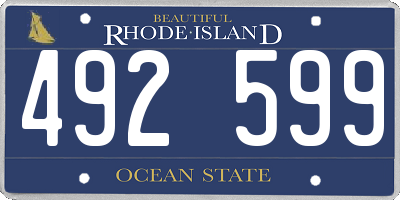 RI license plate 492599