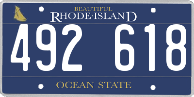 RI license plate 492618