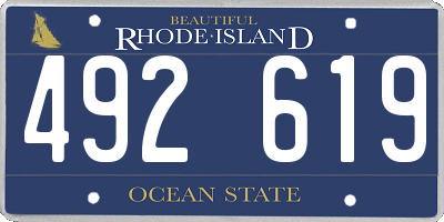 RI license plate 492619