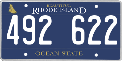 RI license plate 492622