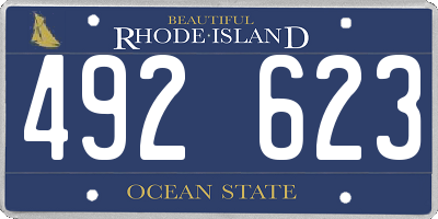 RI license plate 492623