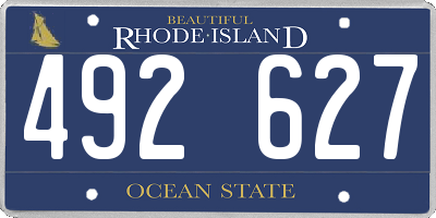 RI license plate 492627