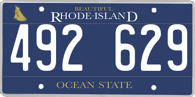 RI license plate 492629