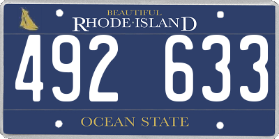 RI license plate 492633