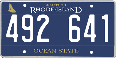 RI license plate 492641