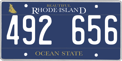 RI license plate 492656