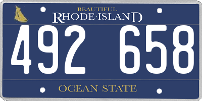 RI license plate 492658