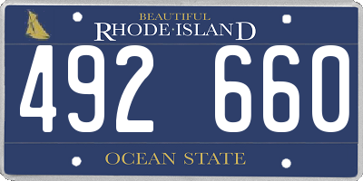 RI license plate 492660