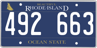RI license plate 492663