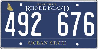 RI license plate 492676