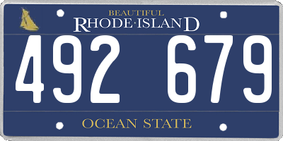 RI license plate 492679
