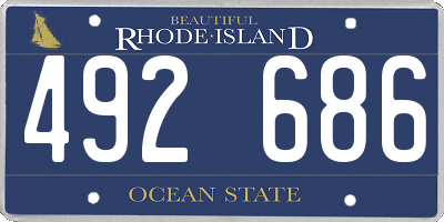 RI license plate 492686