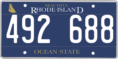 RI license plate 492688